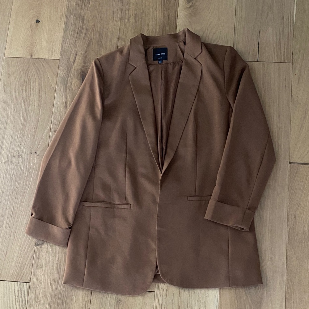 Love Tree Chocolate Brown Blazer